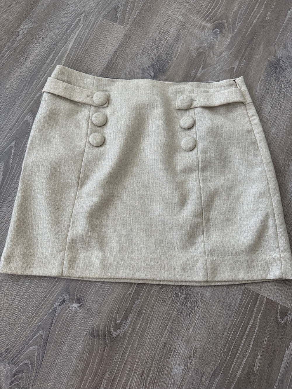 J Crew metallic wool Mini Skirt